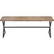 Elon Suede Light Tan Leather Bench